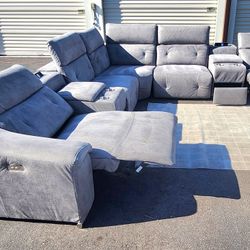 Electric Power Reclining Sectional Couch + FREE DELIVERY