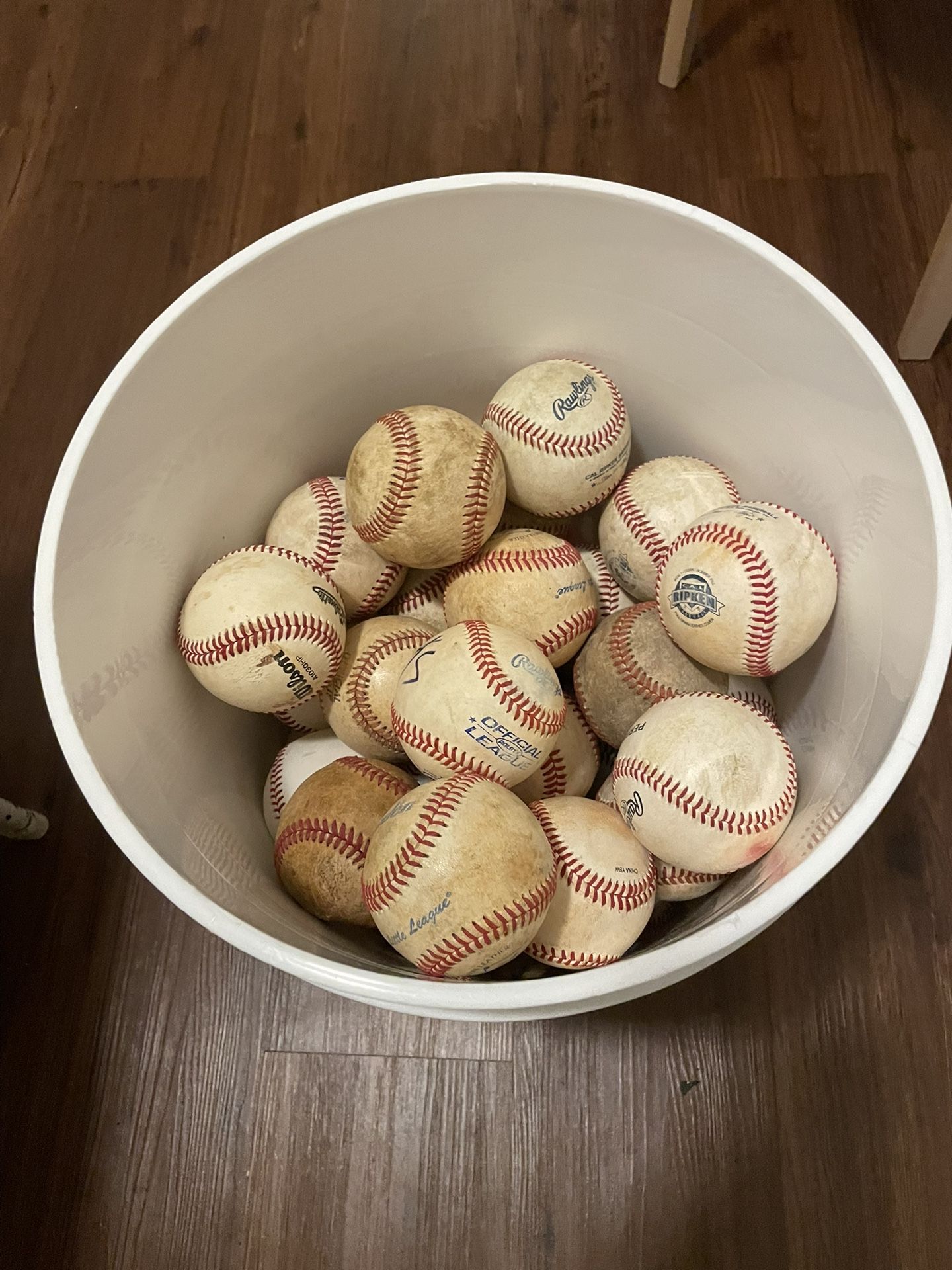 50 Baseballs And Wilson Baseball Bucket