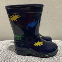 Carters boys size 7 dinosaur print rain boots - worn once like new