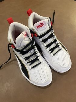 Kids Puma Shoes Size 4 - White, Black, Red, Gold