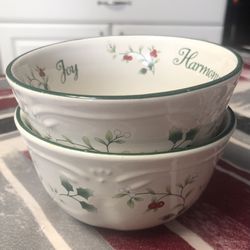 2 Pfaltzgraff Winterberry Bowls