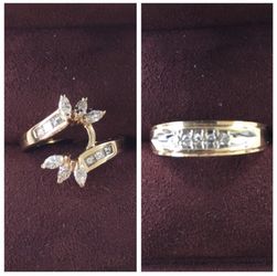 14K Gold Diamond His&Hers Wedding Ring Set