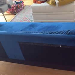  Blue Velor Couch 