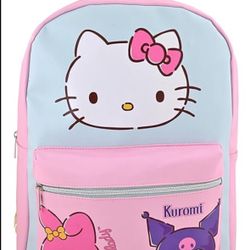 Pu Leather Hello Kitty, Melody & Kuromi Backpack New