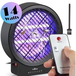 Mosquito Killer W/ Timer Remote Control 2-8 Hrs Option, Brush 14W 860sqf 120V