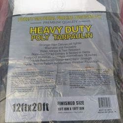 12x20ft. Heavy Duty Grey Tarp NEW $35.00