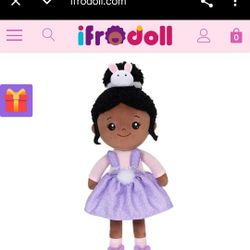 NEW iFrodoll 15 Inch Black Girl Doll Plush