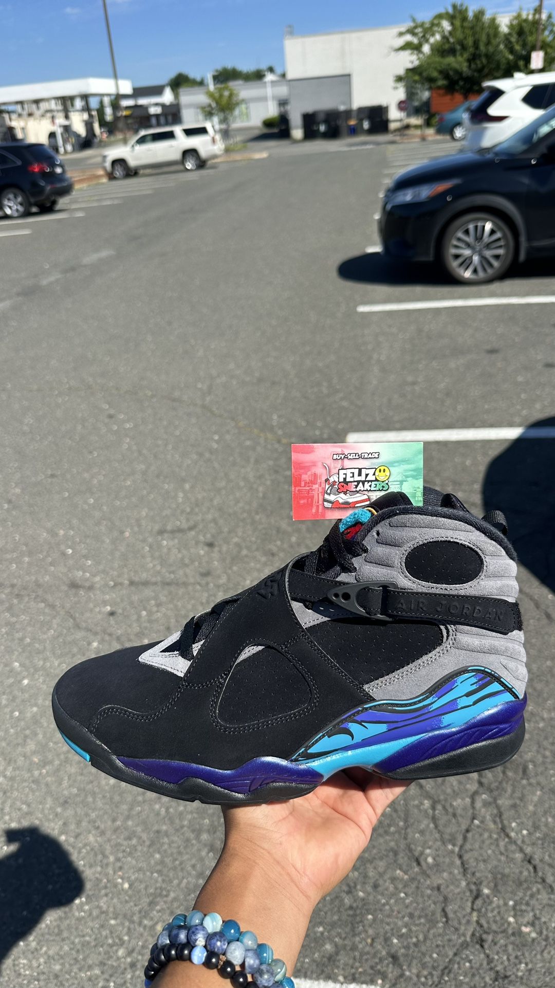 Jordan 8 Retro Aqua Size 6Y-7Y-8.5-9.5-10-10.5-11