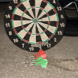 Kingston REAL Dart Board And Darts Included