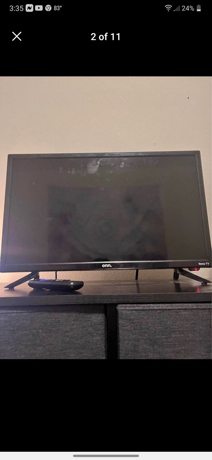 Onn 24 Inch Roku Flatscreen Tv Comes With Remote