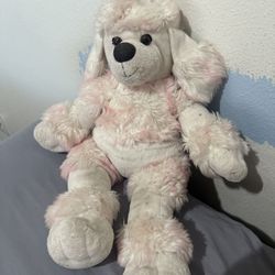 Build A Bear Workshop BAB White Pink Frosted Poodle Stuffed Plush 19" Animal Dog
