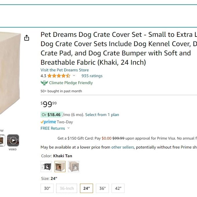 Dog Crate And Bedding 