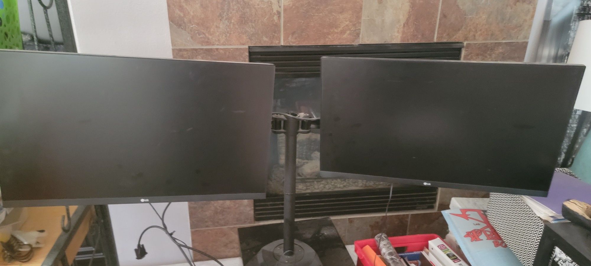 Dual LG Monitors With Stand