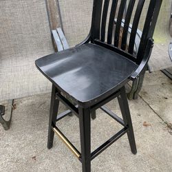 Black High Chair / Bar Stool