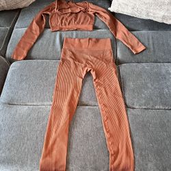 Women’s Brown Active Wear Set 