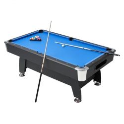 VEVOR Pool Table, 7 ft Portable Billiards Tables, Adjustable Feet Stable Game Table, Entertainment Set Includes Ball, Cue, Rack