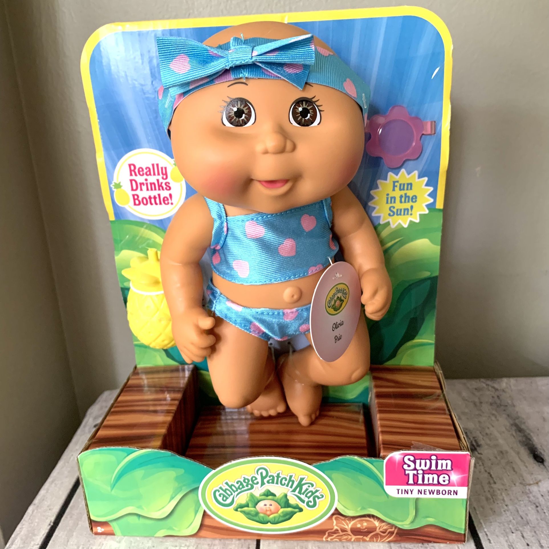 New Cabbage Patch Kids Swim Time Tiny Newborn 9"H Olivia Brie