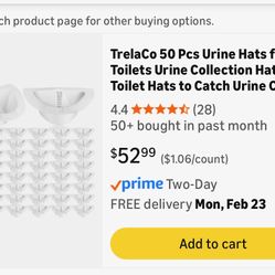 48 Urine Hats for Toilets Urine Collection