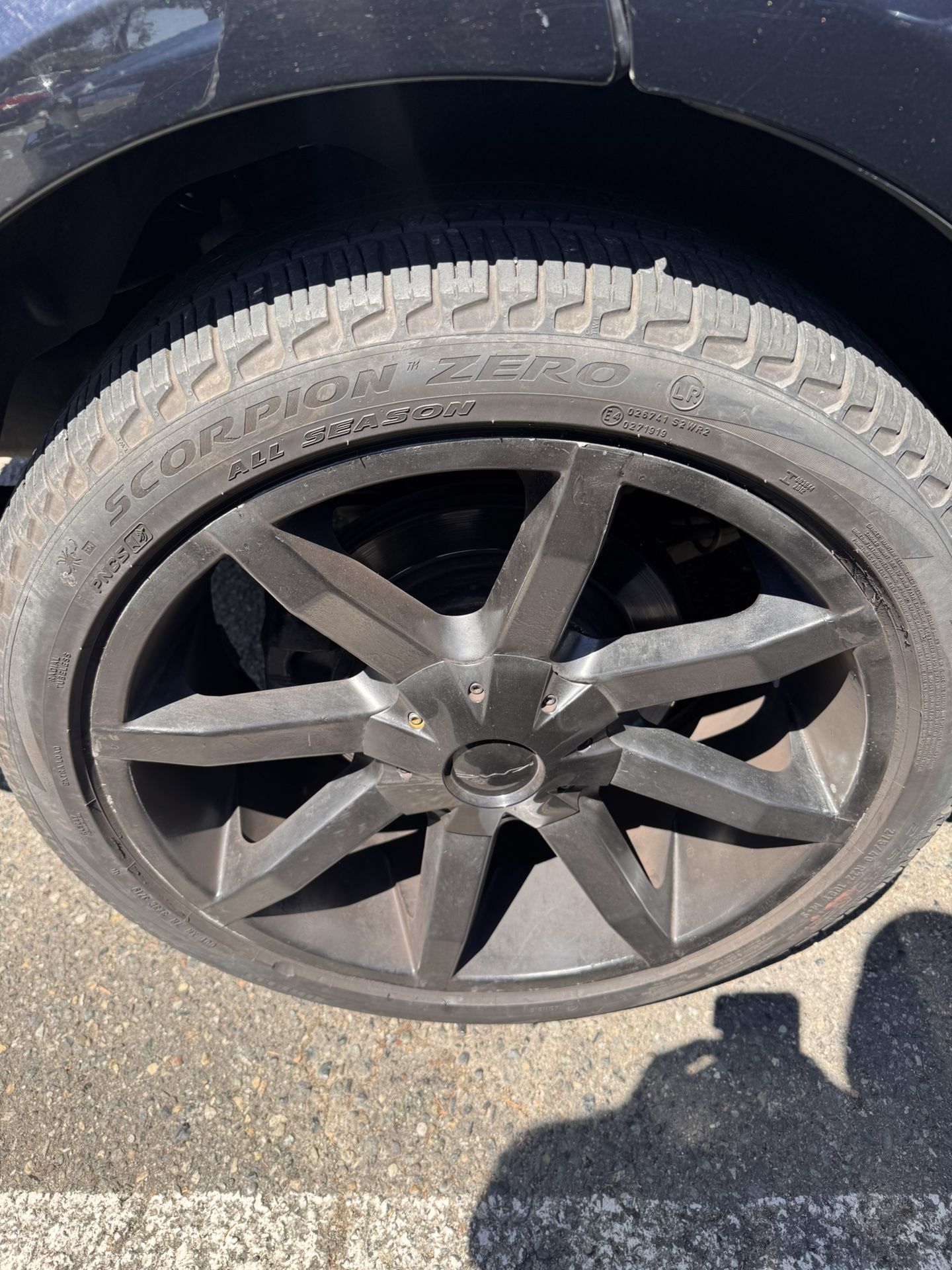 22” Rims  And Tires With Good Tread