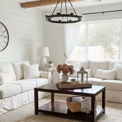 Modern Living Room Coffee Table – Wood Finish