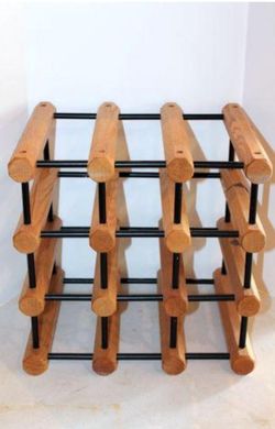 Metal & Wood Wine Rack