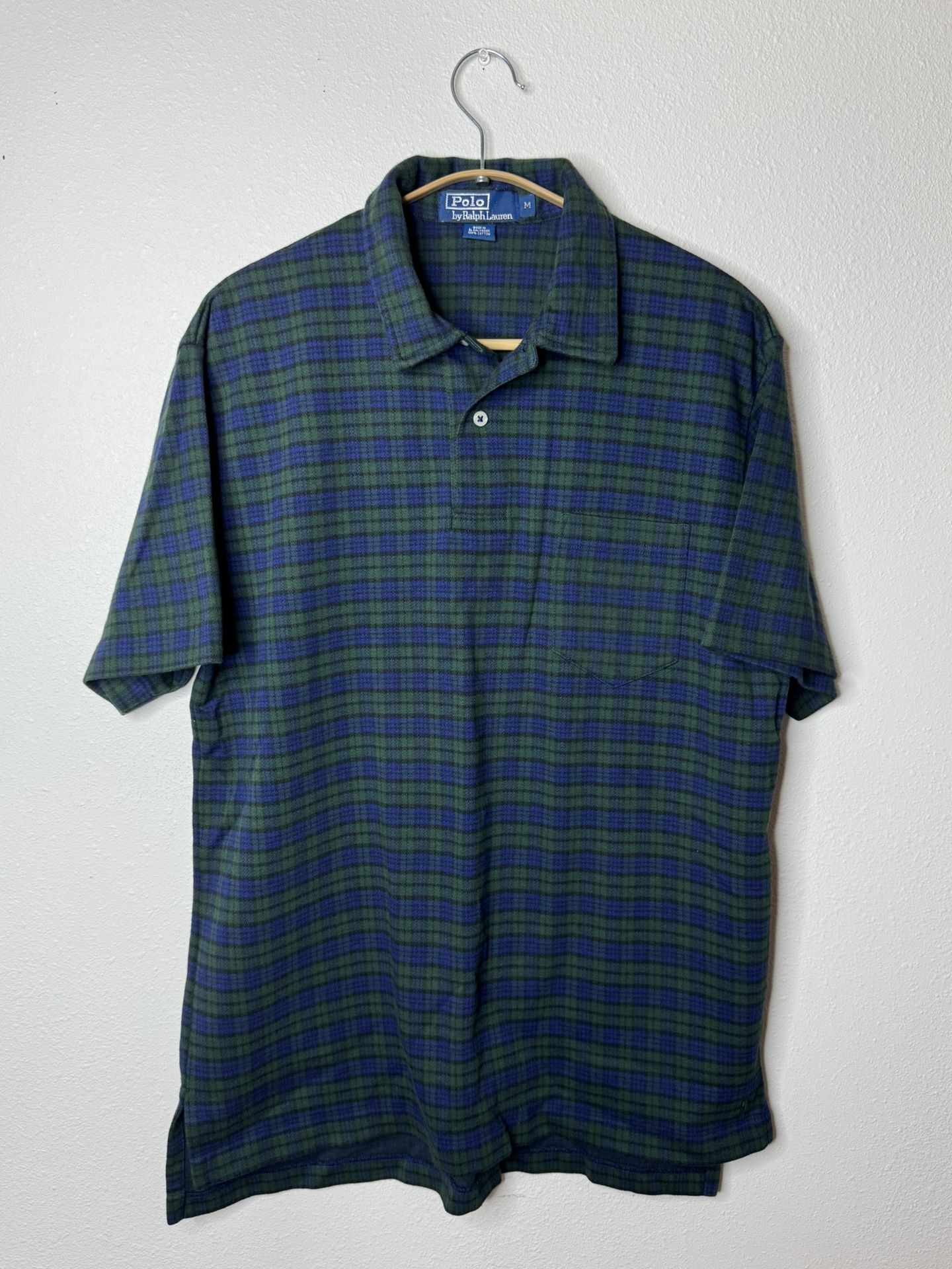 Vintage Y2K Ralph Lauren Polo Green/Blue Cotton Medium