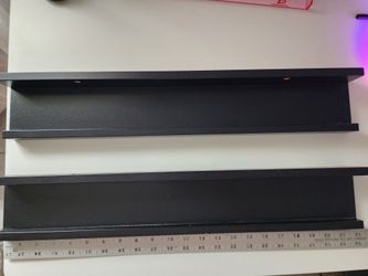 Black shelves