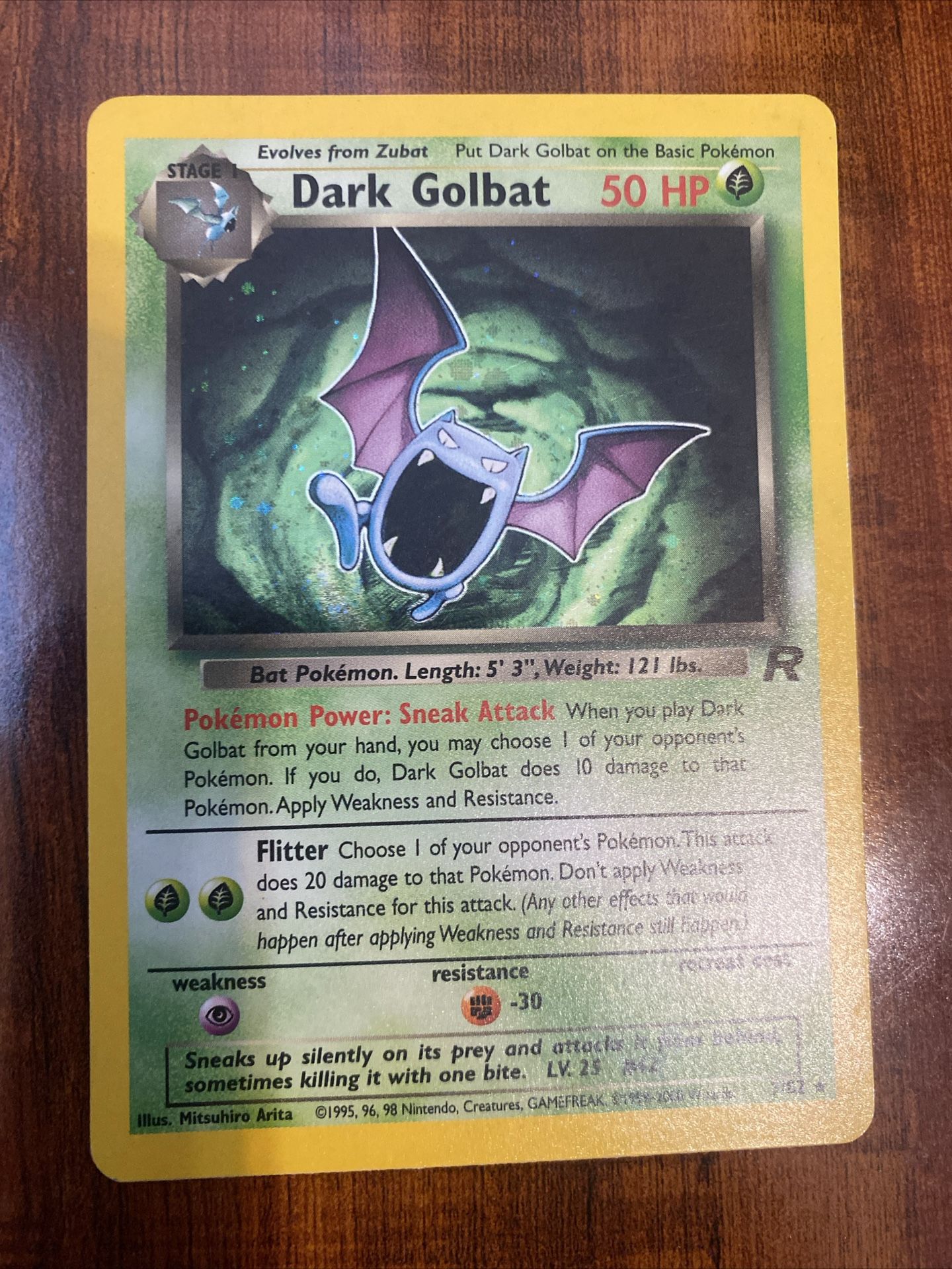 Pokemon Dark Golbat 7/82 Team Rocket Unlimited Holo Rare LP/NM🦇