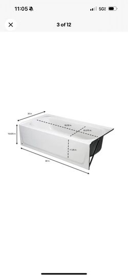 Maui 60 in. x 30 in. Soaking Bathtub with Right Drain in White