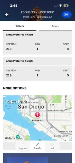 Ed Sheeran 7/21 Petco Park