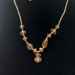 beautiful crystal necklace set with bedas seed,/ hermosa set de  collar en crystal con seed bedas