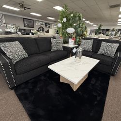 2 Pc Sofa And Loveseat With LED Lights 