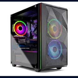 Skytech Gaming Chronos Mini Gaming Computer PC Desktop - Intel Core-i3 10100F 3.6GHz, GTX 1650 4G, 500GB SSD, 8G 3000, RGB Fans, AC WiFi, Windows 11