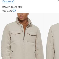 Dockers Quilted Lined Flight Bomber Jacket