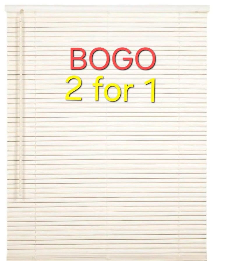 35" X 64" Designer's Touch Cordless 1" Vinyl Mini Blinds, 35" X 64"