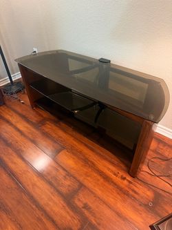 3-Tier Glass and Wood TV Stand