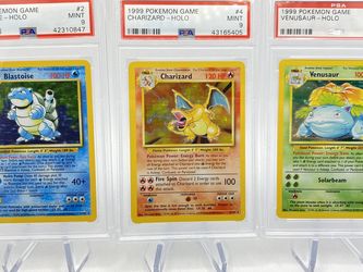 Charizard Blastoise Venusuar PSA 9 TRIO