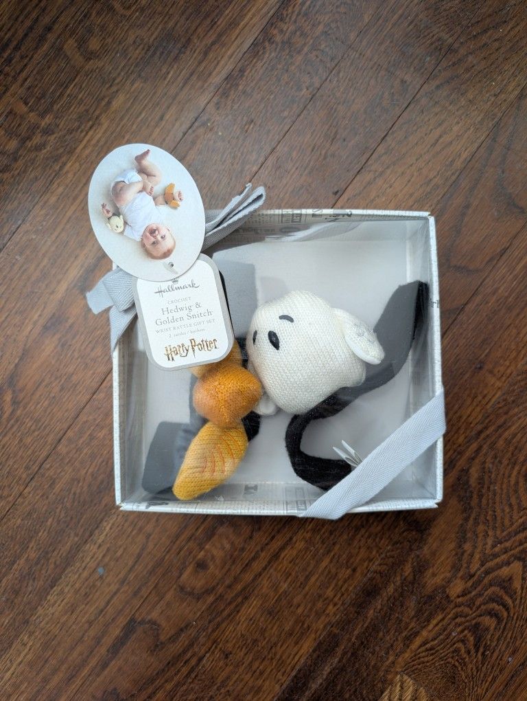 Harry Potter Crocheted Wrist Rattles Hedwig Golden Snitch