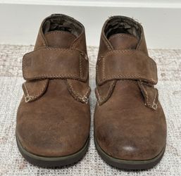 Boys Leather Shoes Brown Size 1 1/2 Sperry Chucka Boot Real Leather