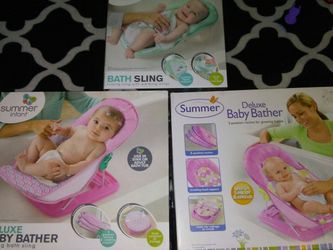 Baby bather, folding bath sling. New never use.$8.00 each.