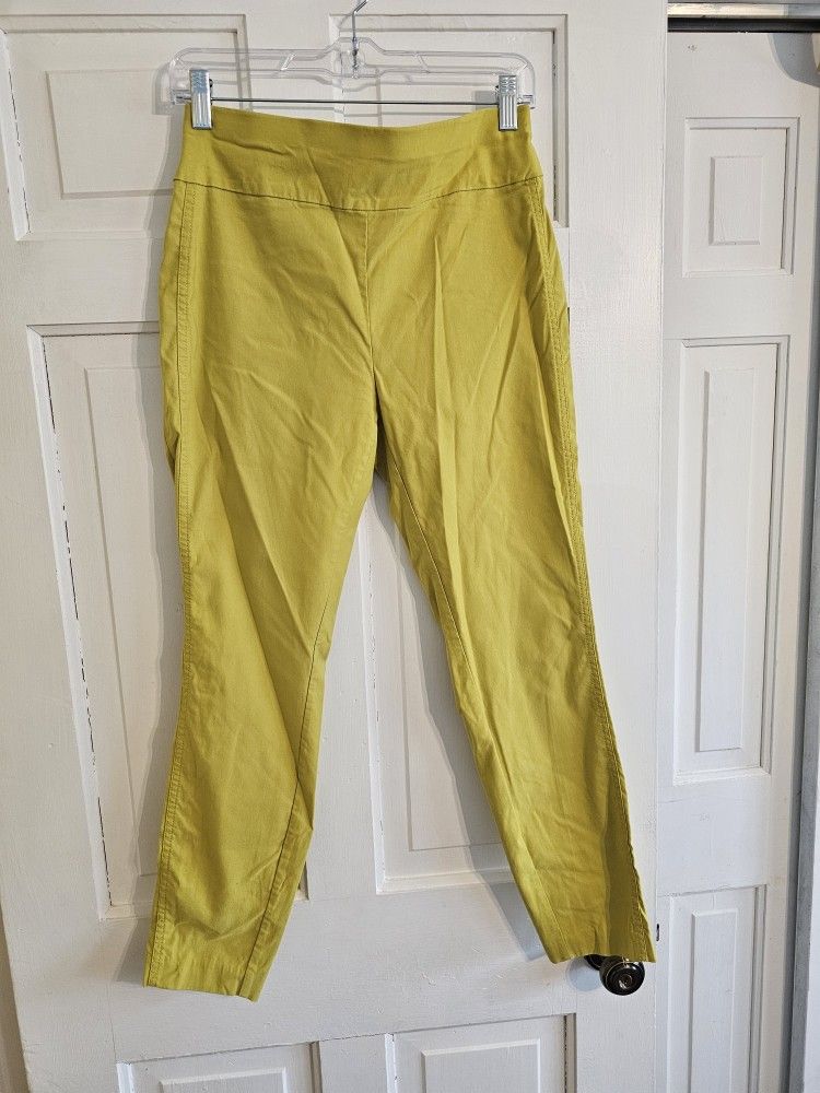 Women's Yellow Ankle Pants