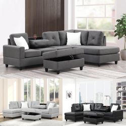 NEW ROCKET SECTIONAL WITH OTTOMAN AND FREE DELIVERY 