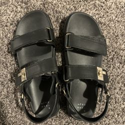 black sandals