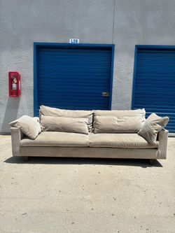 West Elm light taupe couch🛻Delivery Available🛻