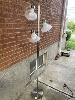 Tall Floor Lamp Stainless Steel 65”