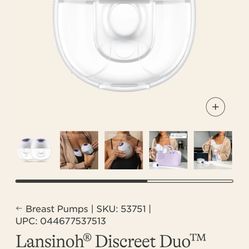 Landing Discreet Due Breast Pumps New In Box Sealed 