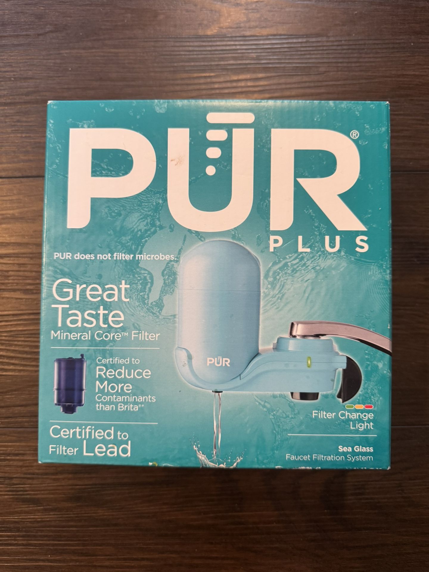 PUR PLUS Vertical Faucet Mount Water Filtration System, Lead-Reducing Filter, Great-Tasting Water, Easy Install