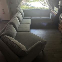 Large Sage Green Modular Sectional – Excellent Condition – $750