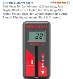 Window tint meter with a +-2% Accuracy