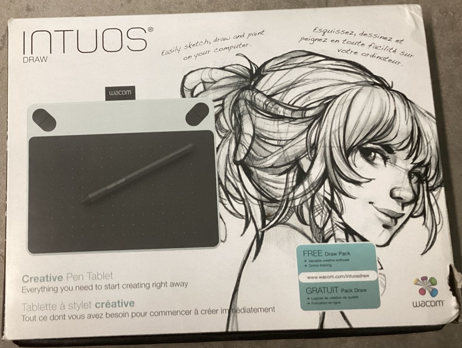 Intuos Draw Wacom Creative Pen Drawing Tablet Mixed Media Art
